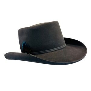 Resistol The Dealer 4X Beaver Felt Western Cowboy Hat Granite Grey 6 7/8 L Oval